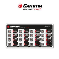 Gamma Racket Info Stringing Sticker 16 Pack