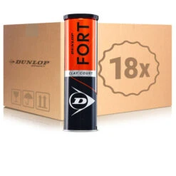 Dunlop Fort Clay Court 18x 4 Ball Tube