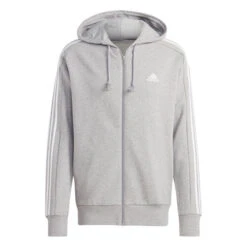 ADIDAS Essentials French Terry 3-Stripes Full-Zip Hoodie Men