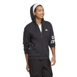 ADIDAS Linear French Terry Full Zip Hoodie Women -Tennis Gear Shop 18376000 15