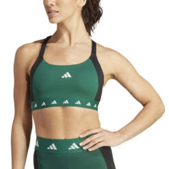 ADIDAS PWI Medium-Sport Tech-Fit Color Block Sports Bras Women -Tennis Gear Shop 18520000 13